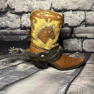 Vintage 1990's Key Point Western Cowboy Boot Collectible Figure Resin Miniature